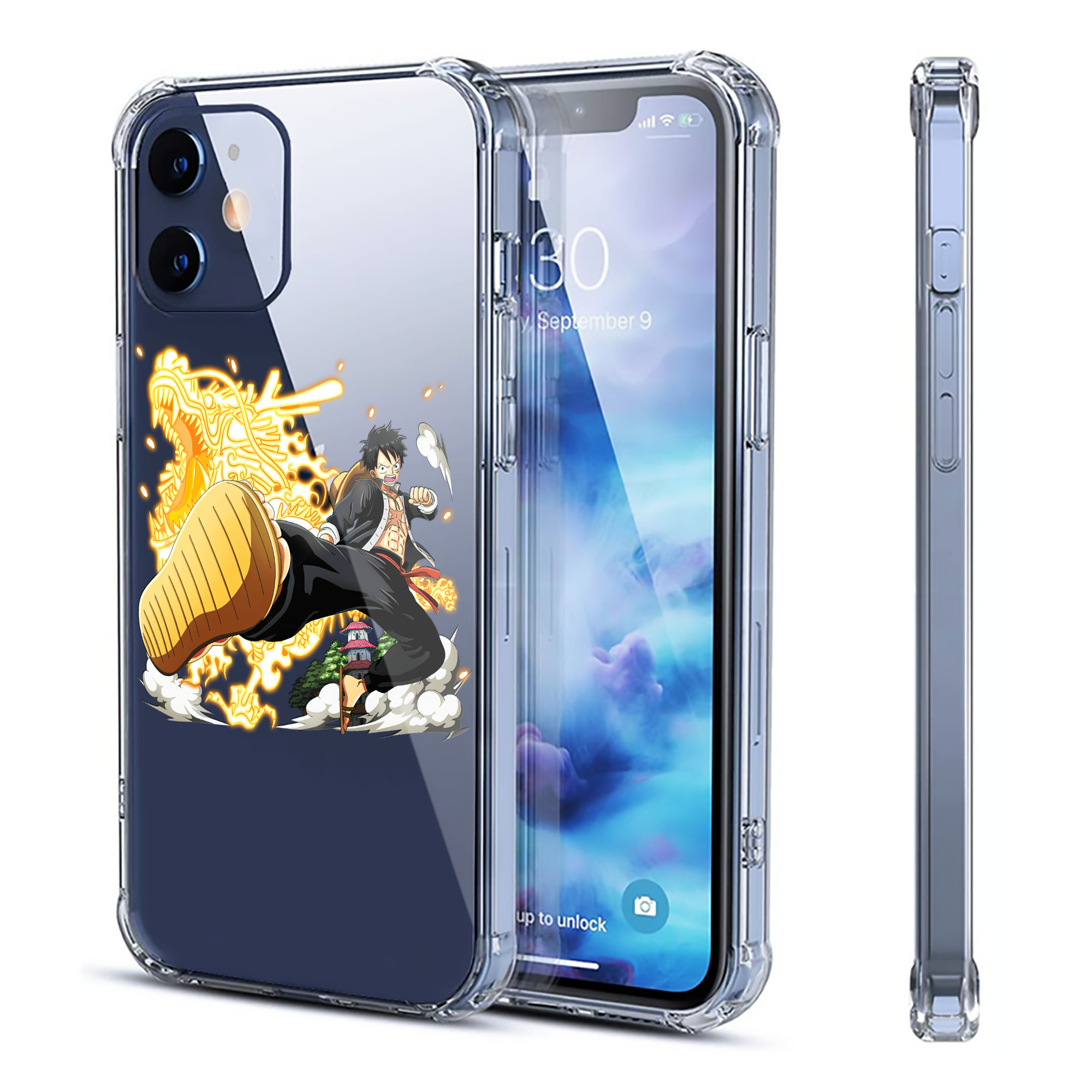 （画像用） ワンピース モンキー・D・ルフィ ONE PIECE Monkey D. Luffy 【iPhone 12シリーズ対応】透明スマホケース（クリアソフトケース）